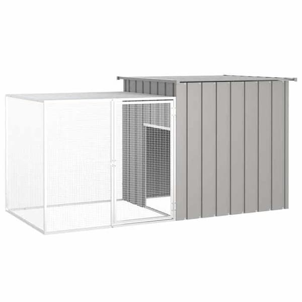 Exklusivt hus - Grå klapp 200x91x100 cm Galvaniserat stål Grå
