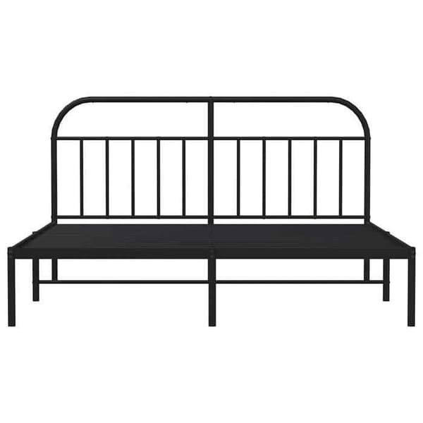 Maison Exclusive - Metal sengestel uden madras og sort hovedgærde 180x200 cm