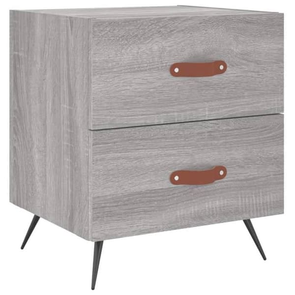 Maison Exclusive - Yöpöydät 2 kpl sonoma harmaa 40x35x47,5 cm