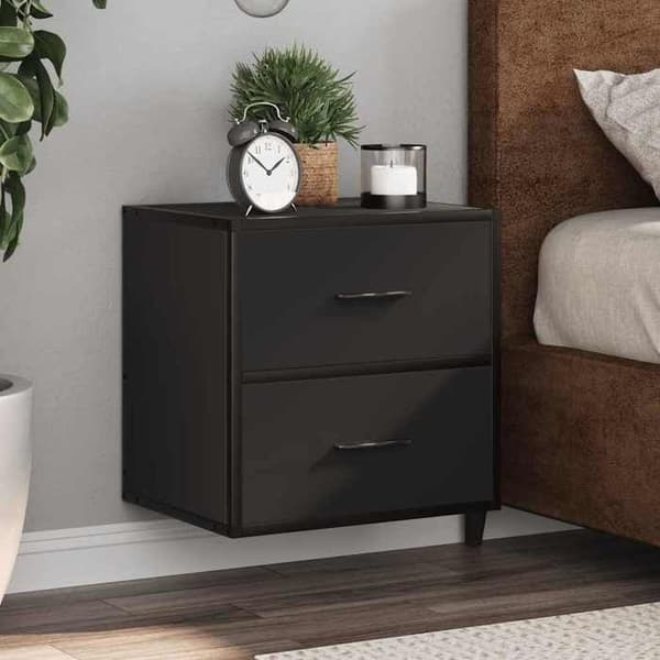 Maison Exclusive - Væghængt natbord sort 40x31x39,5 cm