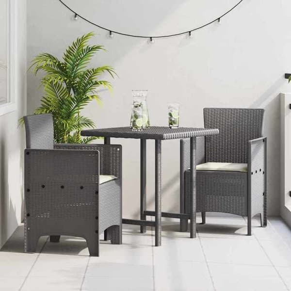 Maison Exclusive - Trädgårdsstol 2 st Grå polypropen