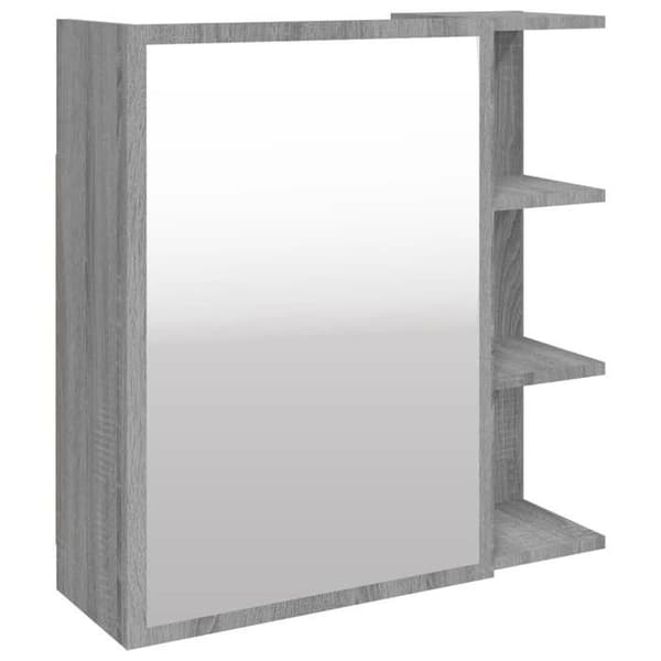 Maison Exclusive - Sonoma grå spejlskab til badeværelse 62,5x20,5x64 cm