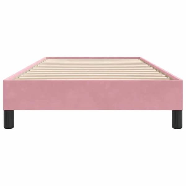 Sengestel - EKSKLUSIV HUS - 90 x 210 cm - Rosa - Velour - Lamelseng Ros
