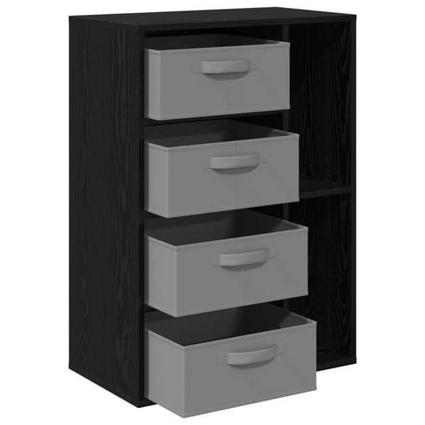 Maison Exclusive - Buffet Sort egetræ 60 x 33,5 x 84 cm svart ek