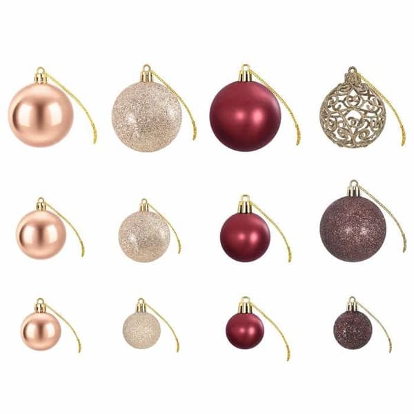 Maison Exclusive - Julkulor 100 st champagne och brunt 3 / 4 / 6 cm