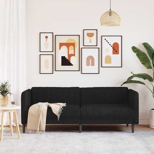 Maison Exclusive - Sort 3-personers sofa i stof
