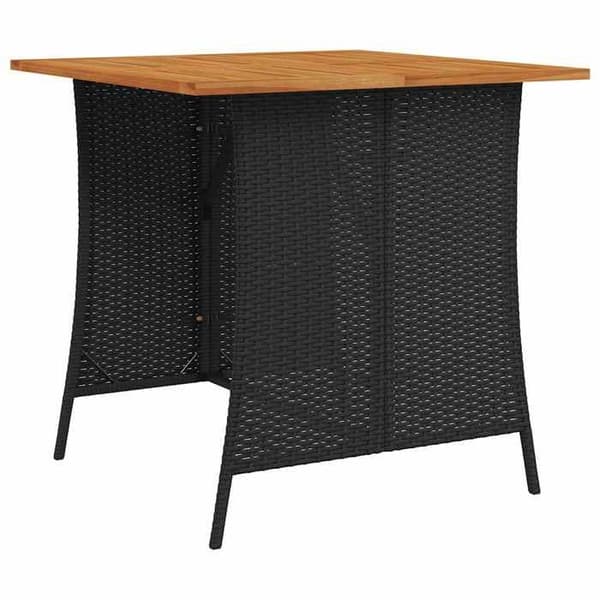 Maison Exclusive - 6-delt have-sofa sæt med L-formede puder i sort flettet harv.