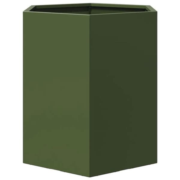 Maison Exclusive - Olivengrøn hexagonal plantekasse 46x40x45 cm stål