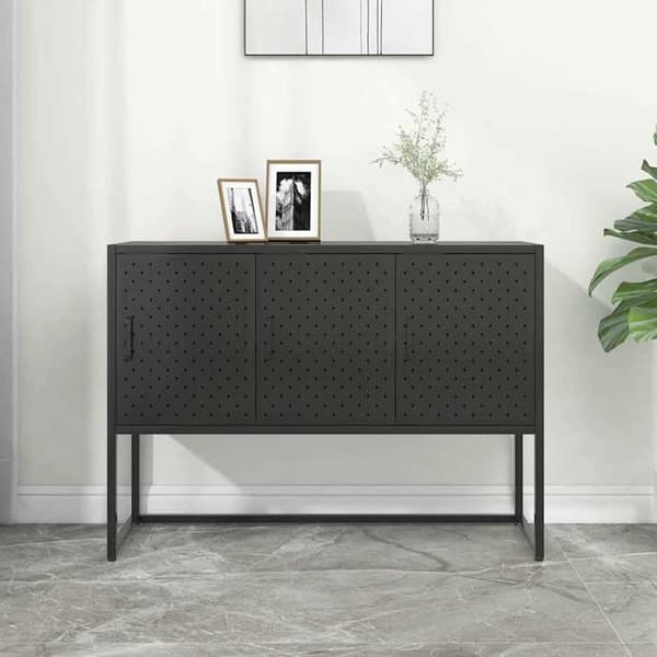 Maison Exclusive - Buffet Musta 105x35x75 cm Teräs