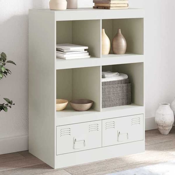 Maison Exclusive - Hvidt buffet 67x39x95 cm stål