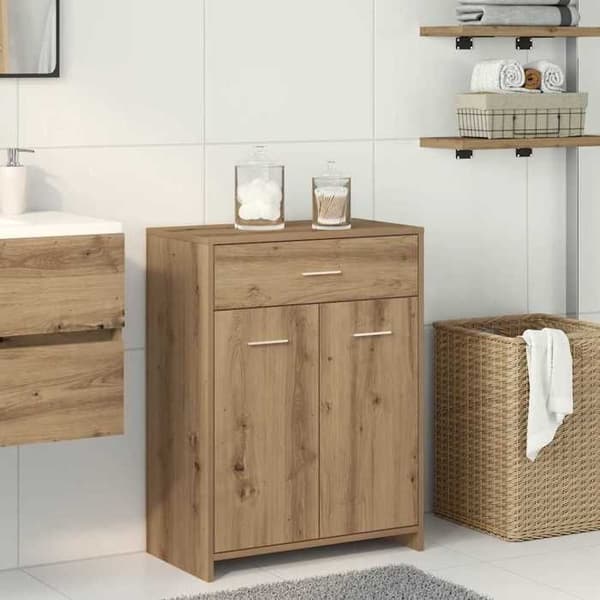 Maison Exclusive - Badeværelsesskab i håndlavet eg 60x33x80 cm