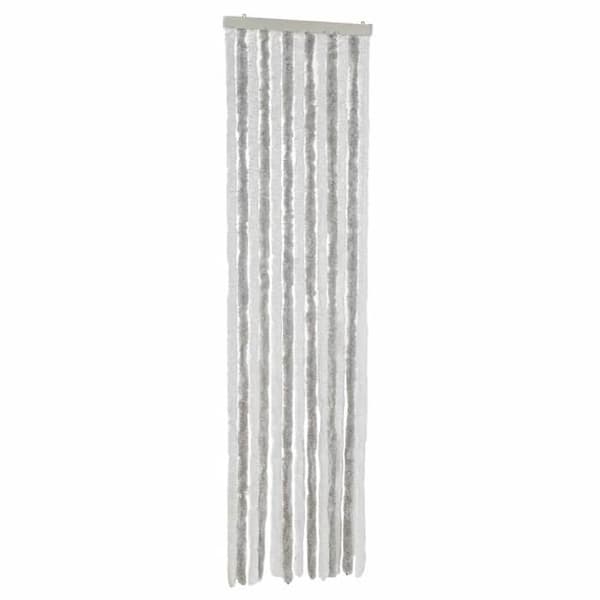 Maison Exclusive - Vaaleanharmaa ja valkoinen hyttysverkko 56x185 cm chenille