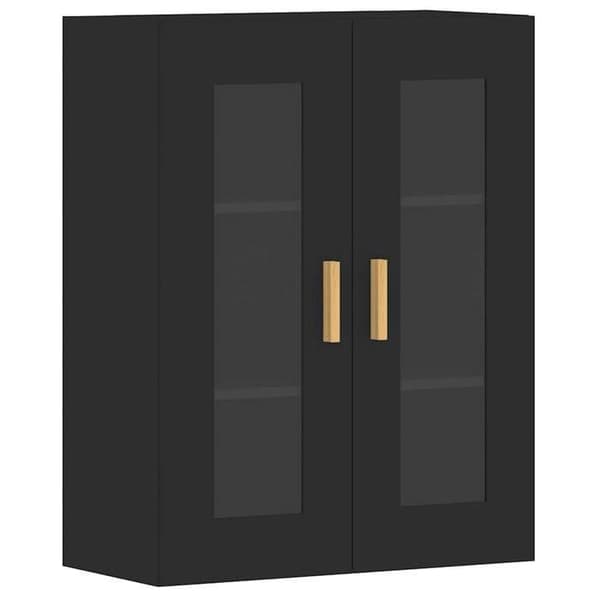 Maison Exclusive - 2 kpl mustia seinäkaappeja teknisestä puusta Svart