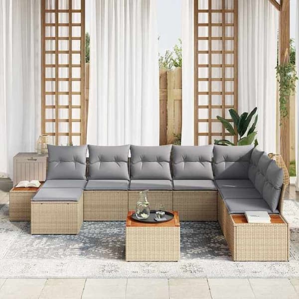 Maison Exclusive - 9 osan puutarhakalustesarja 8-hengen Ej specificerat
