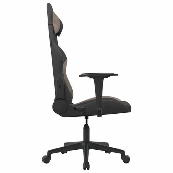 Maison Exclusive - Spilestol med massage i sort og taupe stof