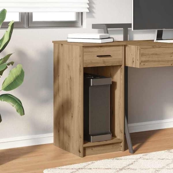 Computer stand - EKSKLUSIV HUS - Håndlavet model - Ingeniørtræ - 1 skuffe - 35x45x77 cm