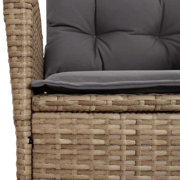 Maison Exclusive - Puutarhakalusteryhmä ja tyynyt 9 kpl beige Polyrottinki