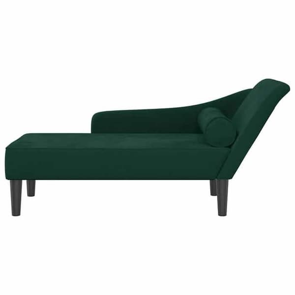 Maison Exclusive - Lang stol med mørkegrønne velourpuder