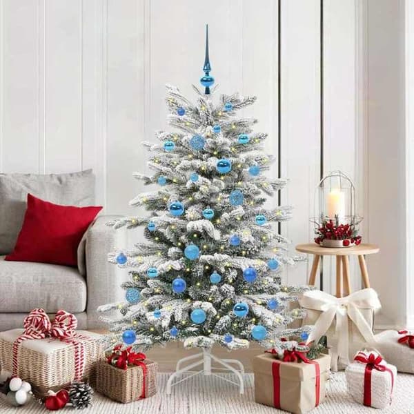Maison Exclusive - Kunstig Juletræ med Ledninger Hvid 150 cm Vit