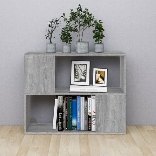 Maison Exclusive - Bibliotek/Rumseparator Sonoma grå 80x24x63 cm