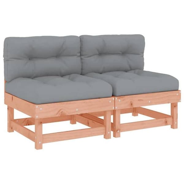 Maison Exclusive - Centrala soffor med kuddar 2 st massiv douglas