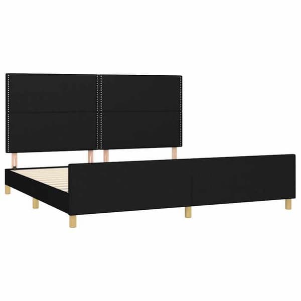 Maison Exclusive - Sengestel uden madras sort 200x200 cm stof