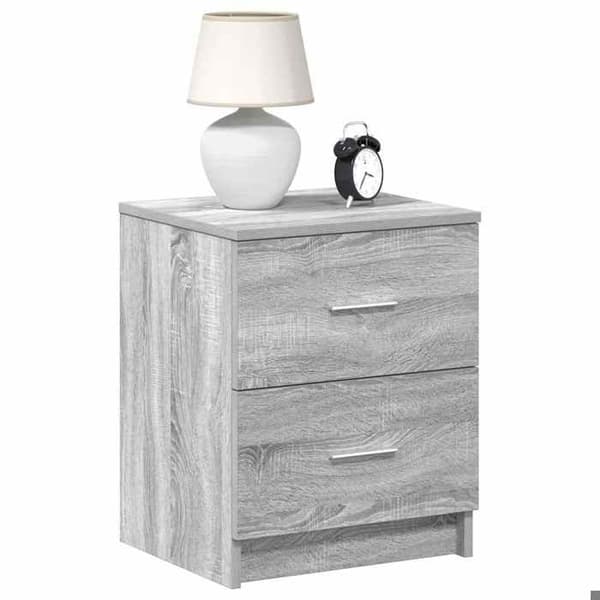 Natteskab - EKSKLUSIV HUS - Grå Sonoma - 2 skuffer - 40x36x50 cm - Spånplader Gris Sonoma