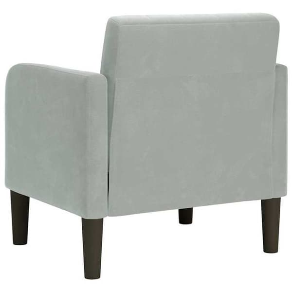 Maison Exclusive - Stol med armlæn i lys grå 54 cm fløjl