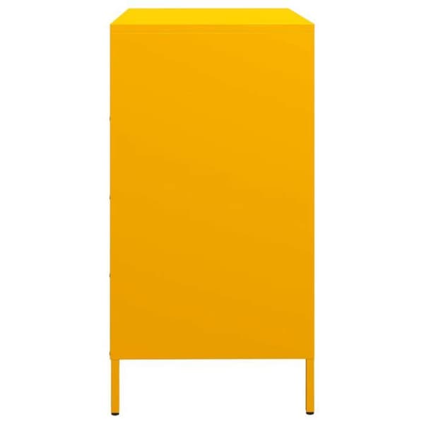 Maison Exclusive - Buffé gul senap 68x39x73,5 cm kallvalsat stål