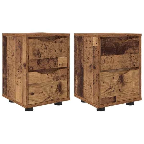 Maison Exclusive - Sängbord 2 st Antik Trä 30,5 x 30 x 43 cm