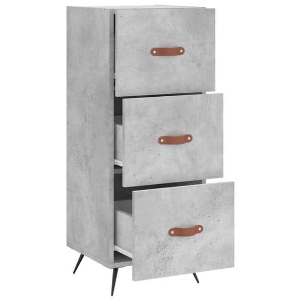 Maison Exclusive - Buffé Grå betong 34,5x34x90 cm Ingenjörsträ