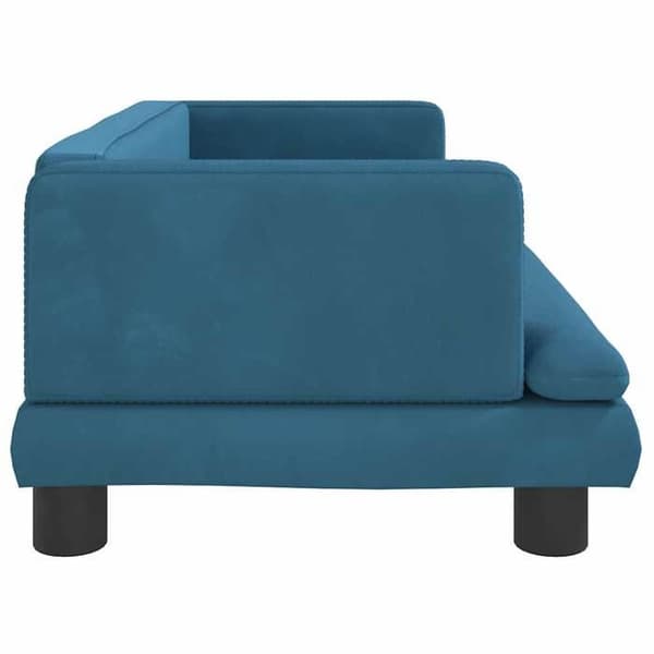Hundeseng - Eksklusivt Hus - Blå - Velour - 80 x 45 x 30 cm blå