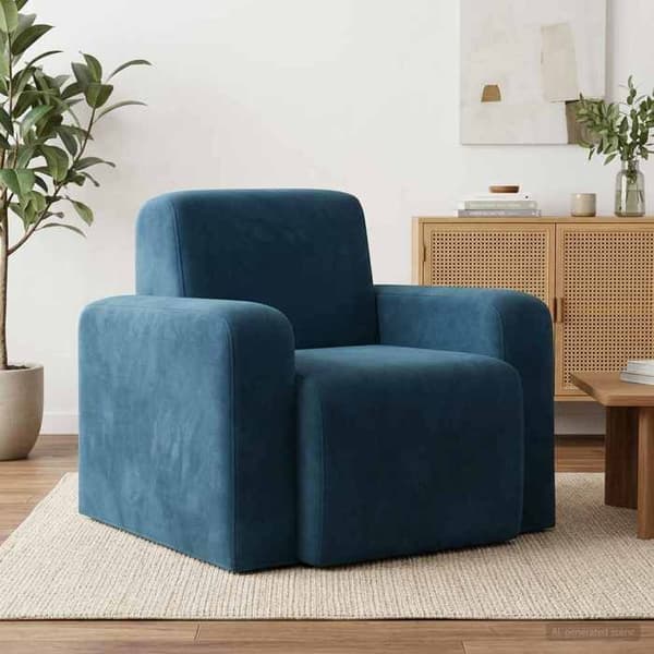 Maison Exclusive - Blå Velour Stol
