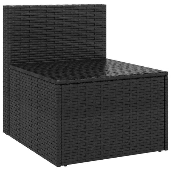 Maison Exclusive - Centrala trädgårdssoffor och kuddar 2 st Svart flätad resin