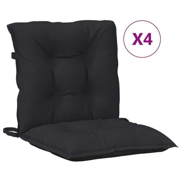 Maison Exclusive - Set med kuddar för stol med låg rygg 4 st Polyester