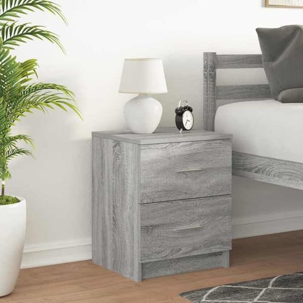 Natteskab - EKSKLUSIV HUS - Grå Sonoma - 2 skuffer - 40x36x50 cm - Spånplader Gris Sonoma