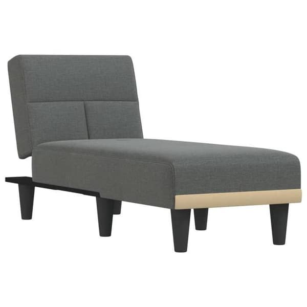 Maison Exclusive - Mörkgrå chaise longue i tyg