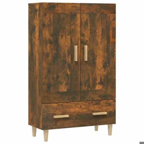 Maison Exclusive - Buffé hög Ek rökig 70x31x115 cm Ingenjörsträ