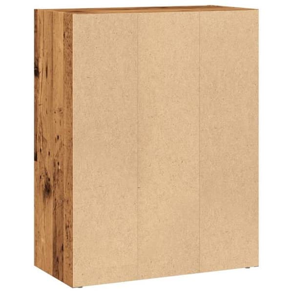 Maison Exclusive - Bibliotek gammalt trä 60x30x77 cm ingenjörsträ