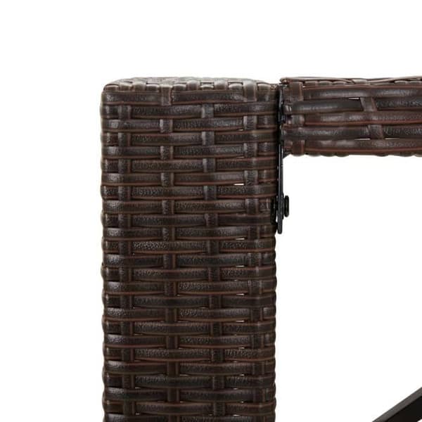 Maison Exclusive - Havebar sæt med puder 5 stk brun poly rattan Marron (kuddar vit kräm)