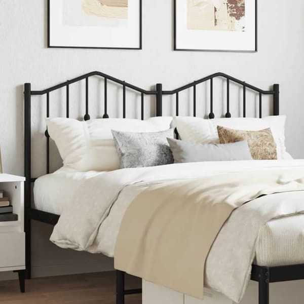 Maison Exclusive - Erstatnings hovedgærde i sort metal 150 cm