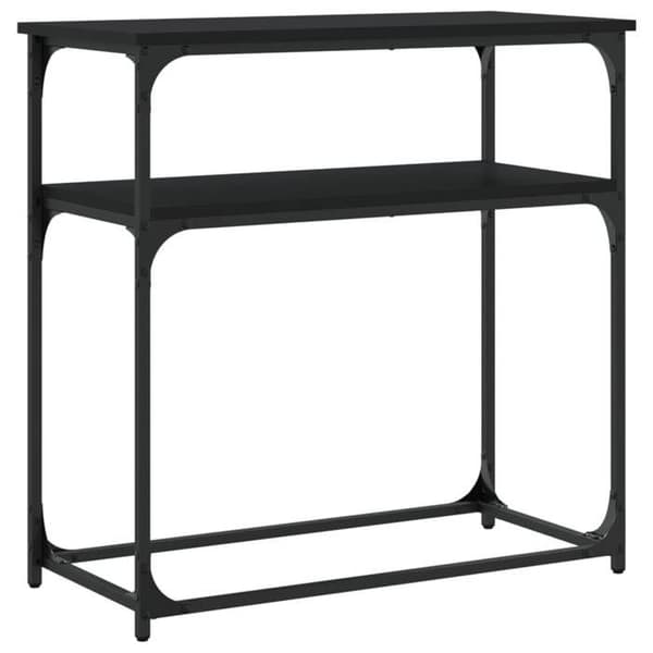 Maison Exclusive - Sort konsolbord 75x35,5x75 cm ingeniørtræ
