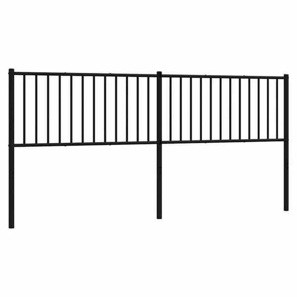 Hovedgærde - EKSKLUSIV HUS - 193 cm - Sort metal - Robuste ben - Rygstøtte Svart