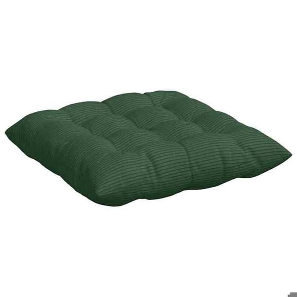Sædehynder - EKSKLUSIV HUS - Sæt af 4 - Fløjl - 40 x 40 x 6 cm - Holdestropper Mörkgrön