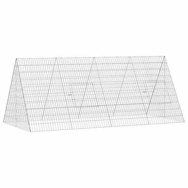 Maison Exclusive - Sølv Hønsehus 215 x 100 x 85 cm Galvaniseret stål