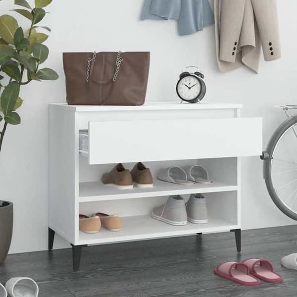 Maison Exclusive - Skoskåp Vit 70x36x60 cm Ingenjörsträ