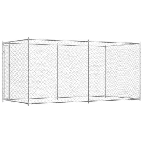 Udhus - Eksklusivt Hus - Grå - Galvaniseret Stål - 382 x 192 x 185 cm