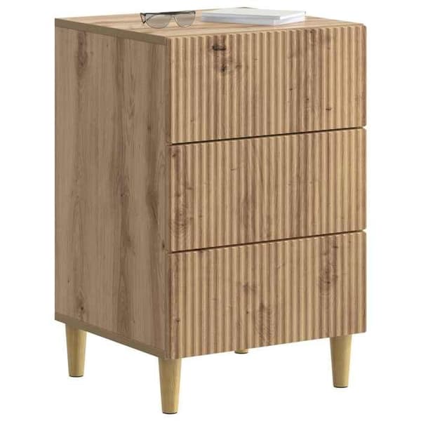Maison Exclusive - Natbord i håndlavet egetræ 43 x 41 x 66,5 cm