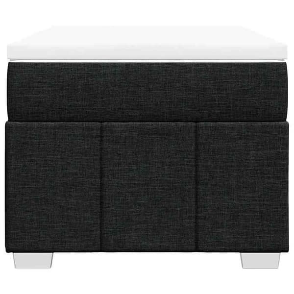 Maison Exclusive - Sengebund med lameller og madras Sort 100x200 cm Stof
