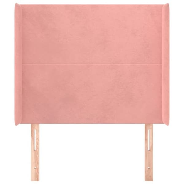 Maison Exclusive - Päätylevy korvilla Vaaleanpunainen 103x16x118/128 cm Sametti Ros